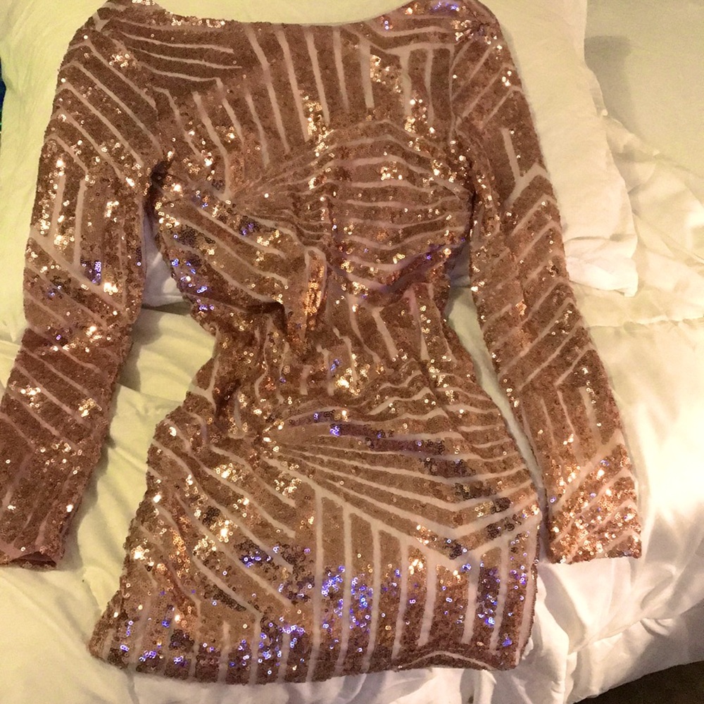 Charlotte Russe Rose Gold Sequin Mini